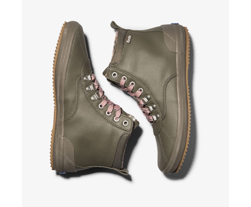 Botas Keds Mujer Verde Oliva - Scout Ii Water-Resistant Lona - 8657-ZRENI